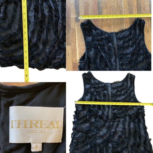 Y2k Thread Social Silk Babydoll Mini Dress, Size 6 - Picture 5 of 5